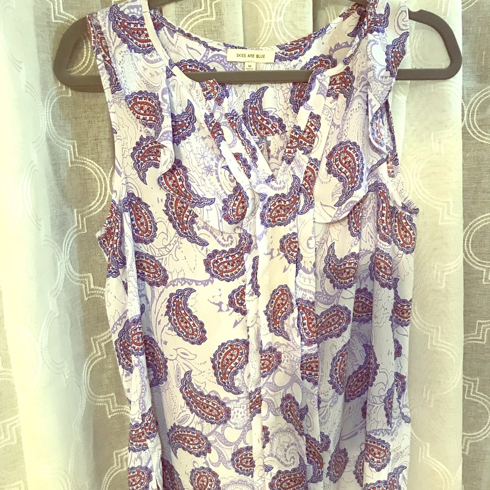 Sleeves paisley blouse